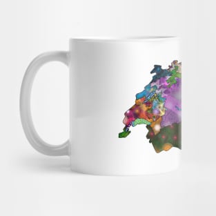 Spirograph Patterned Switzerland Cantons Map Mug